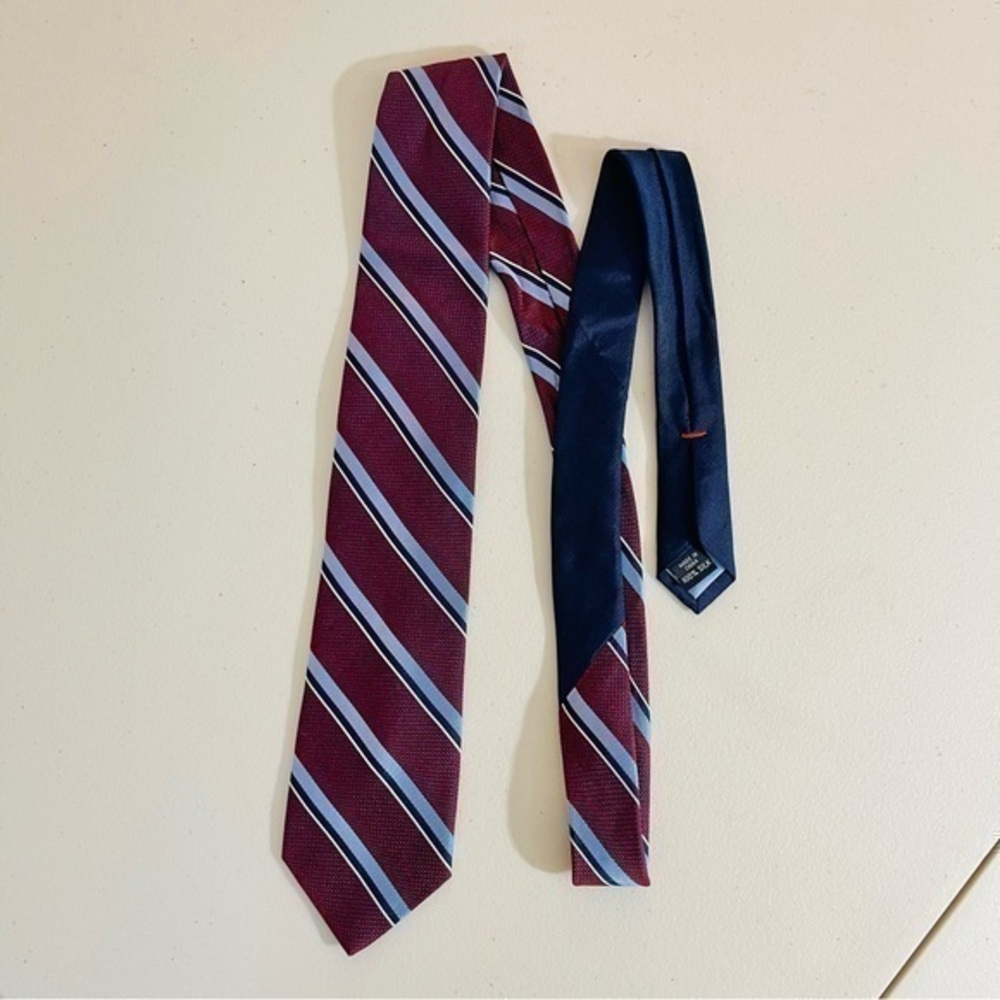 Tommy Hilfiger Textured Color Striped Silk Tie Career Formal